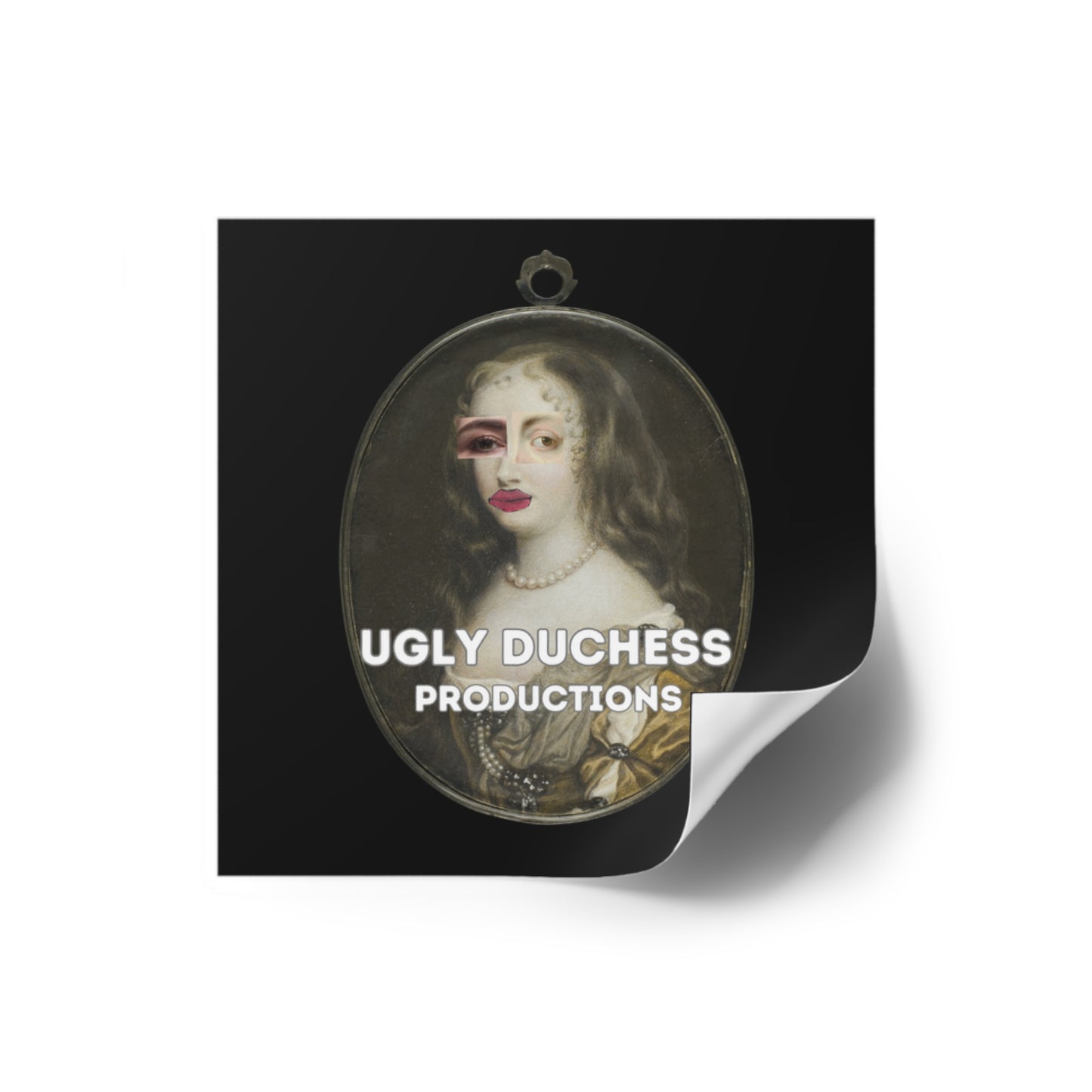 "Ugly Duchess Productions" Laminate Stickers, Square