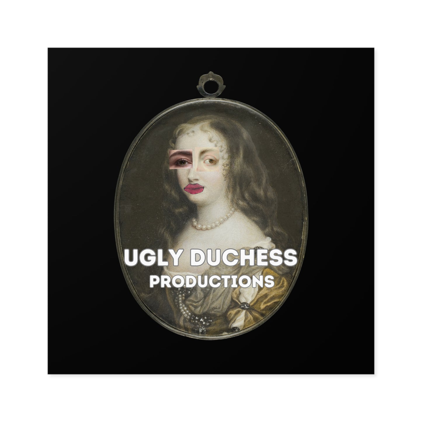 "Ugly Duchess Productions" Laminate Stickers, Square