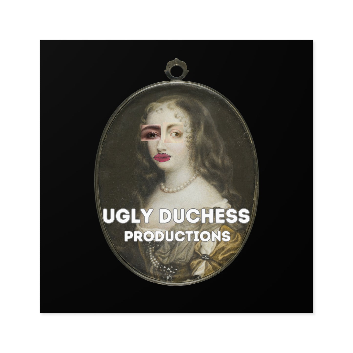 "Ugly Duchess Productions" Laminate Stickers, Square