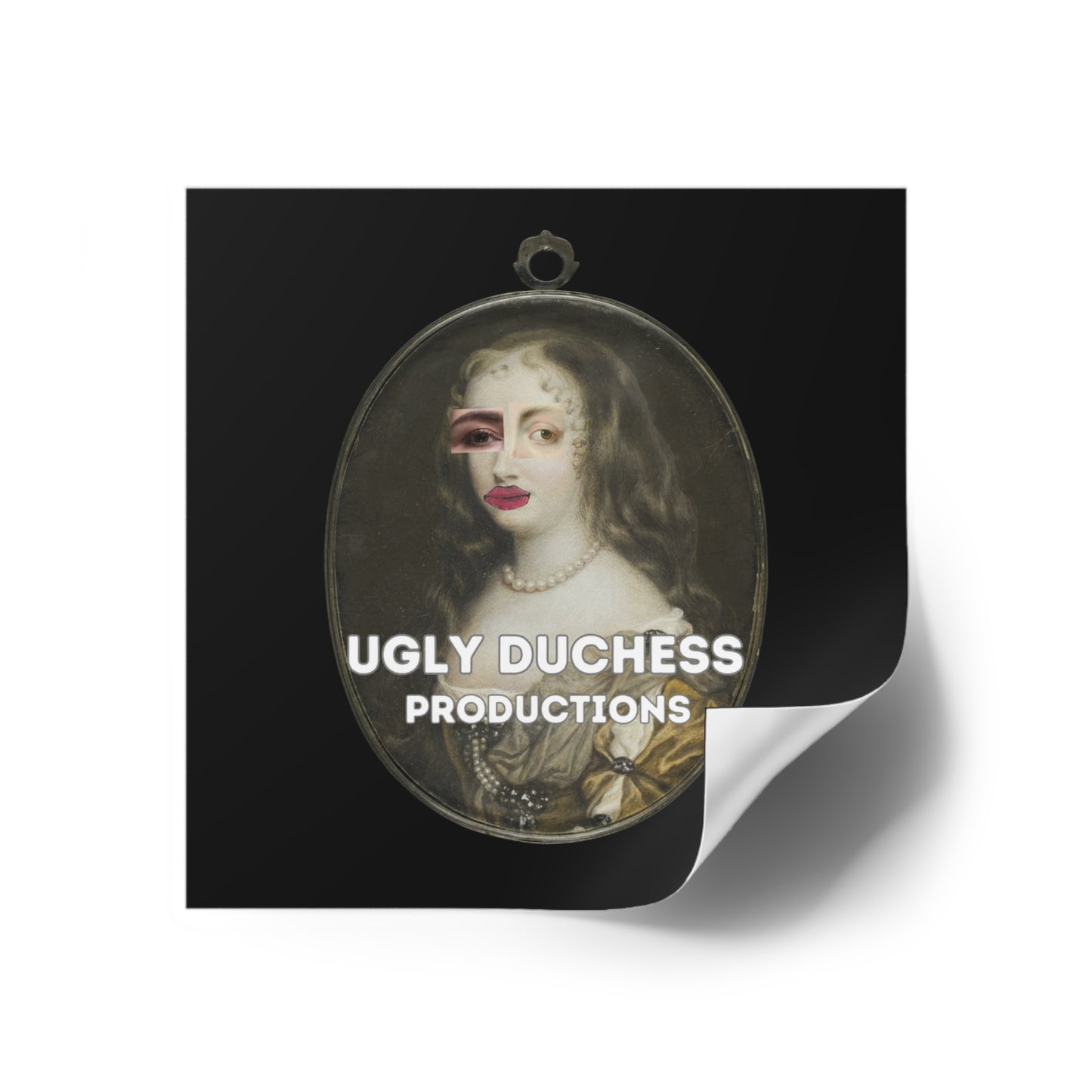 "Ugly Duchess Productions" Laminate Stickers, Square