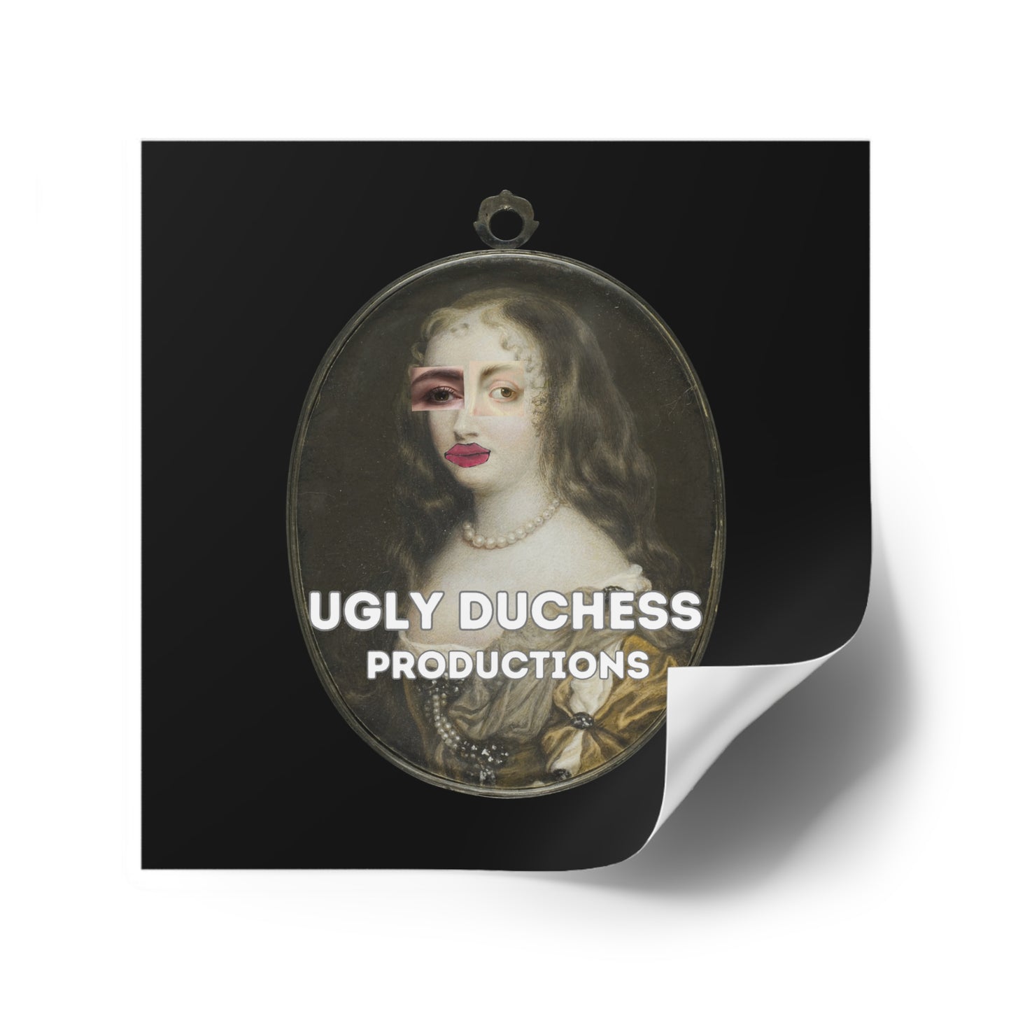 "Ugly Duchess Productions" Laminate Stickers, Square