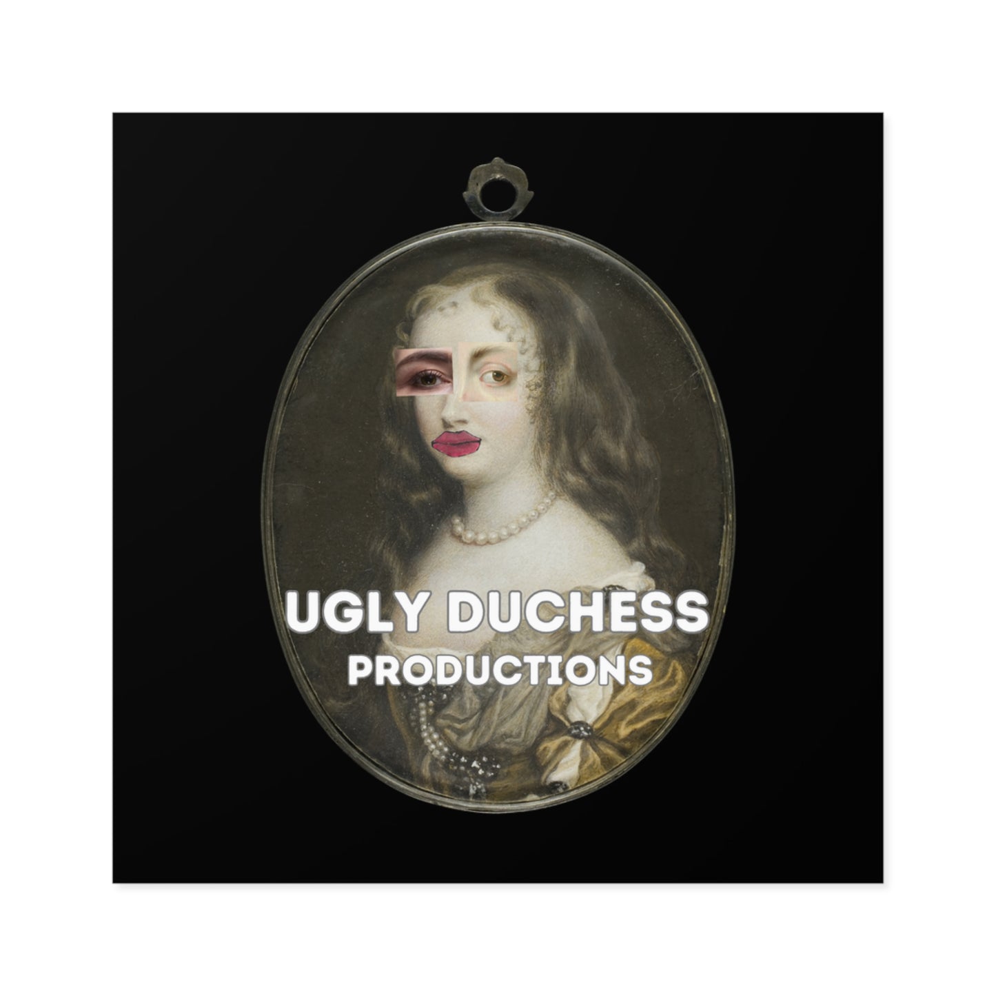 "Ugly Duchess Productions" Laminate Stickers, Square