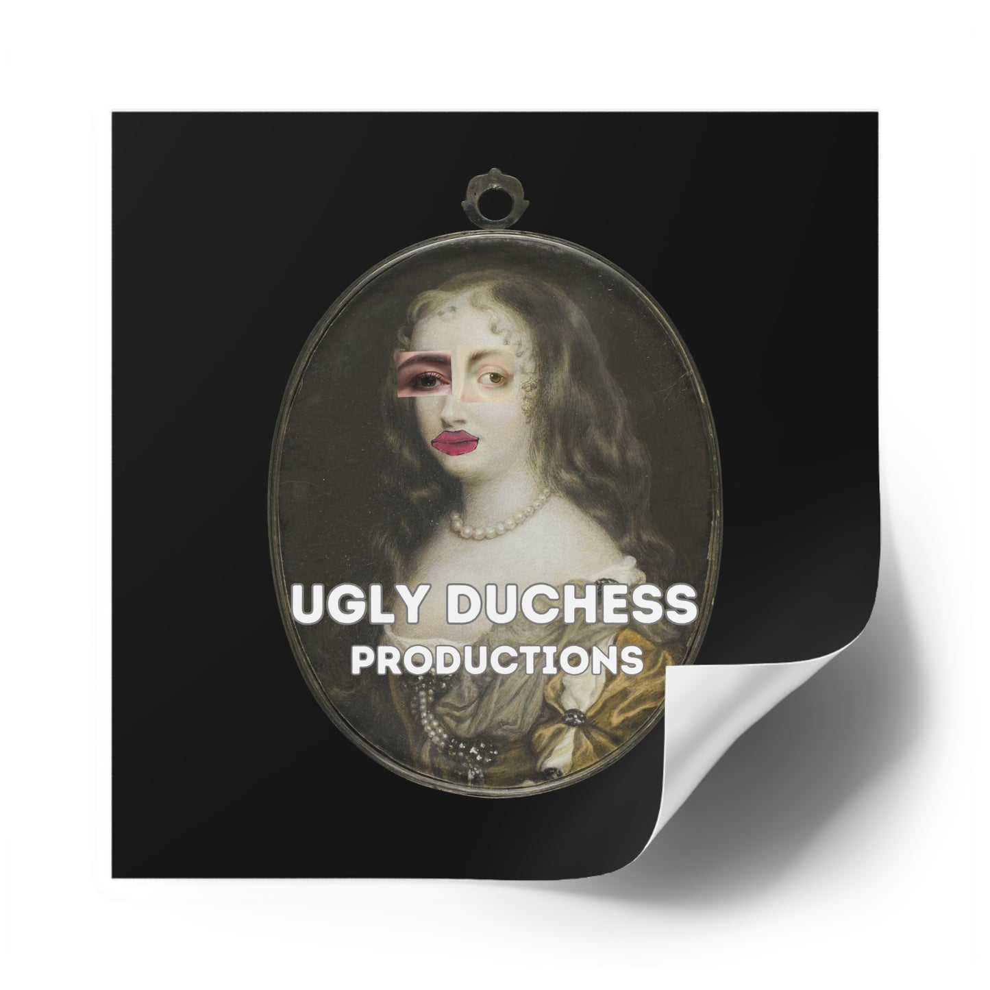 "Ugly Duchess Productions" Laminate Stickers, Square