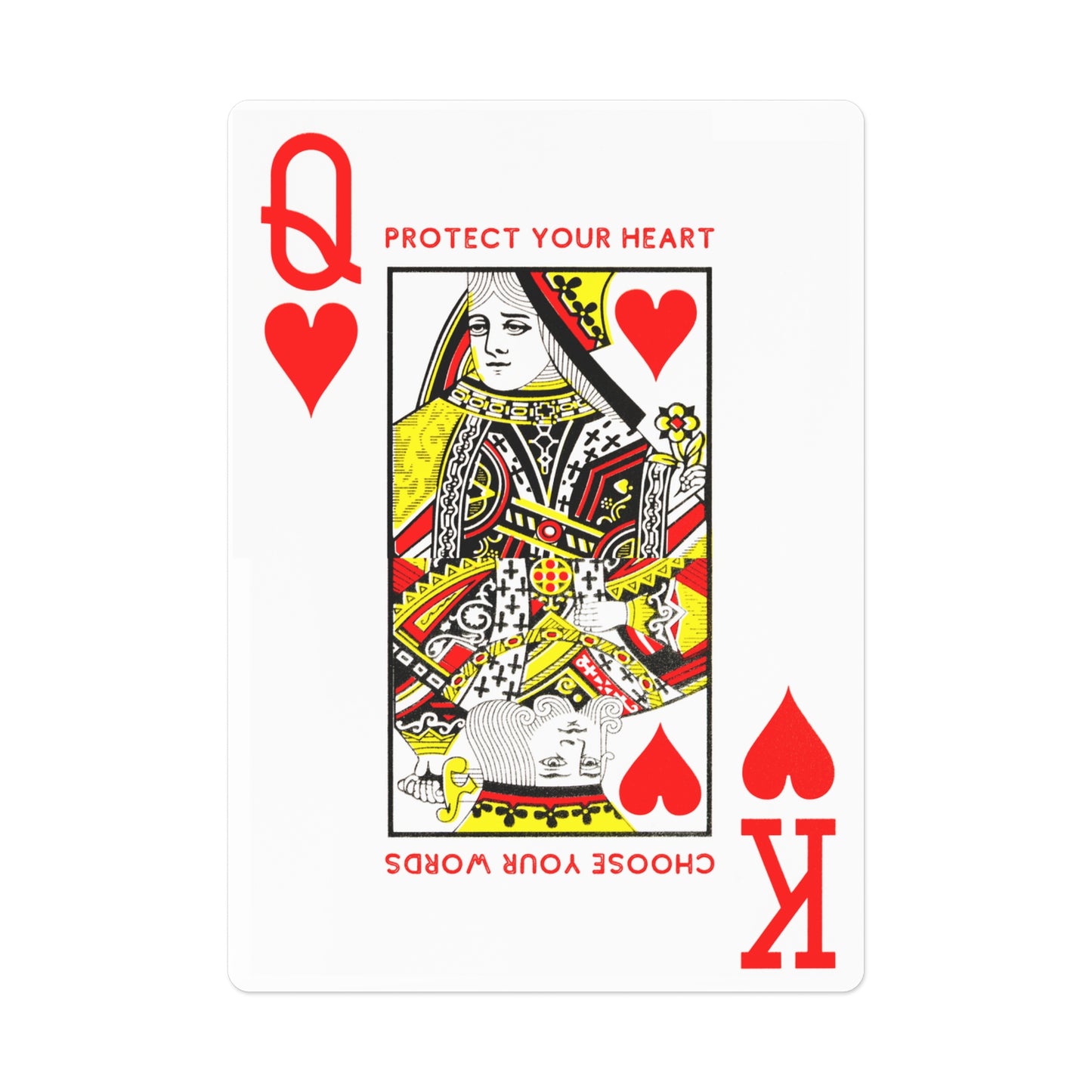 "Protect Your Heart" Poker Cards